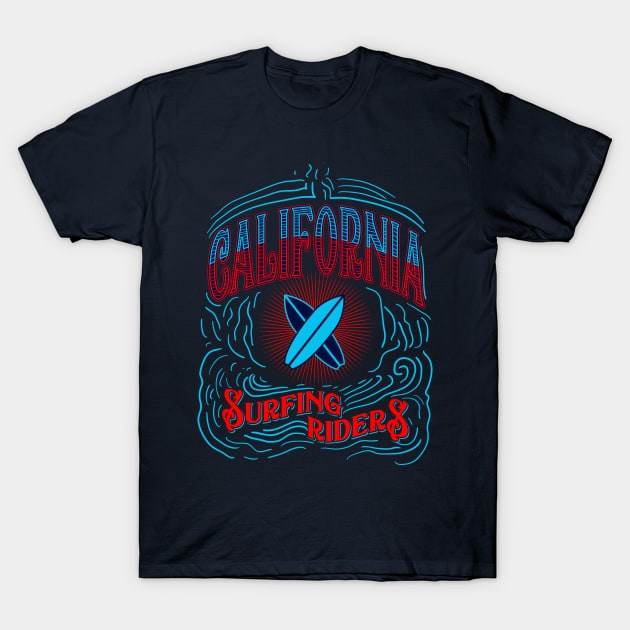 Vintage California Surfing Riders T-Shirt by SSSD